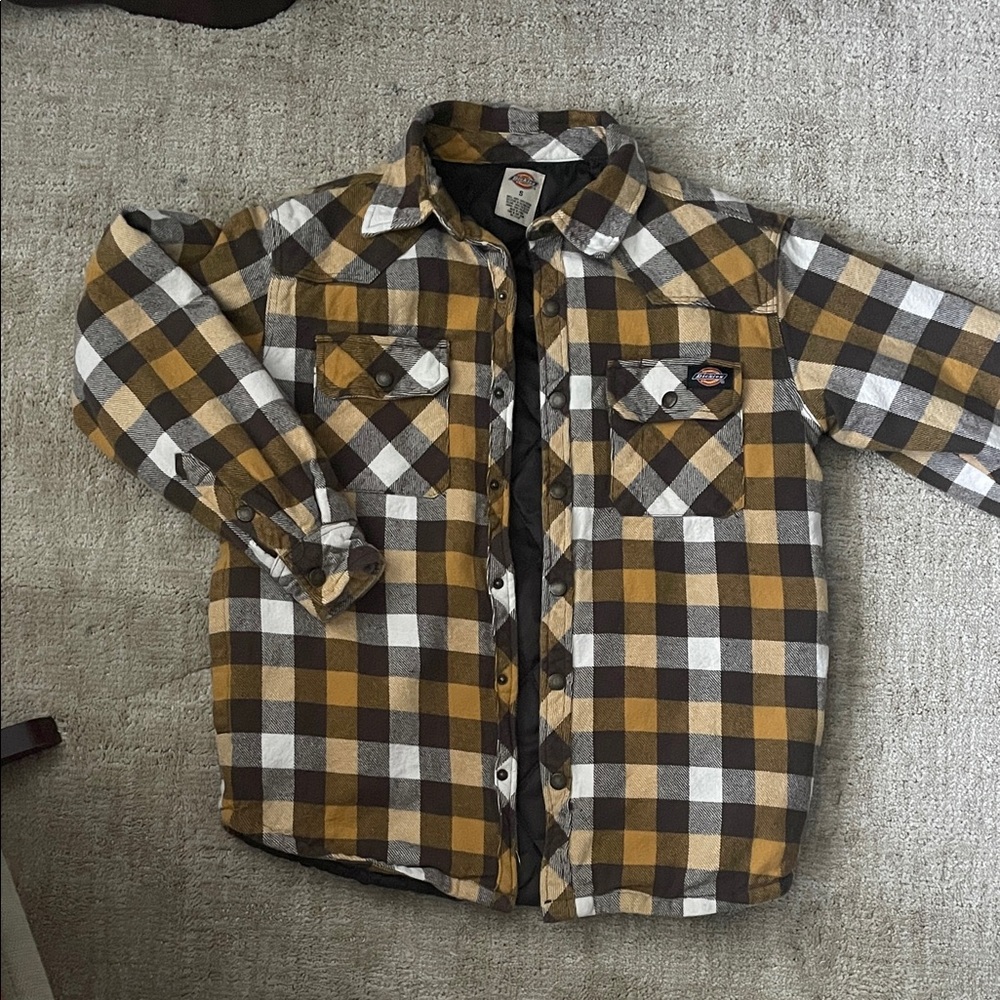 Dickies Mustard and Black Checkered Shirt